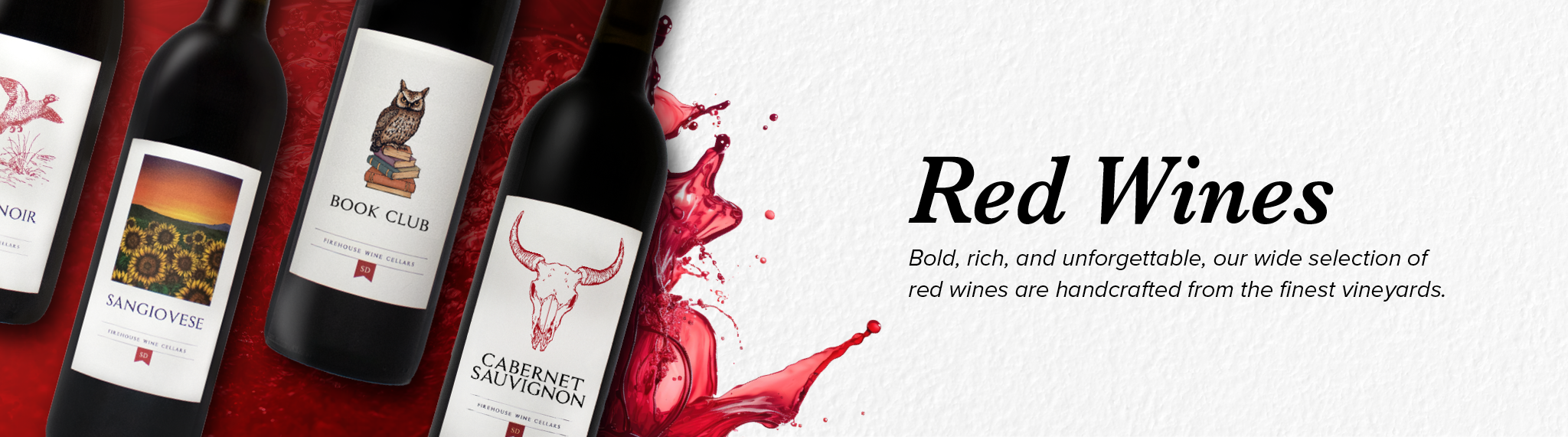 Red Wines at Firehouse Wine Cellars