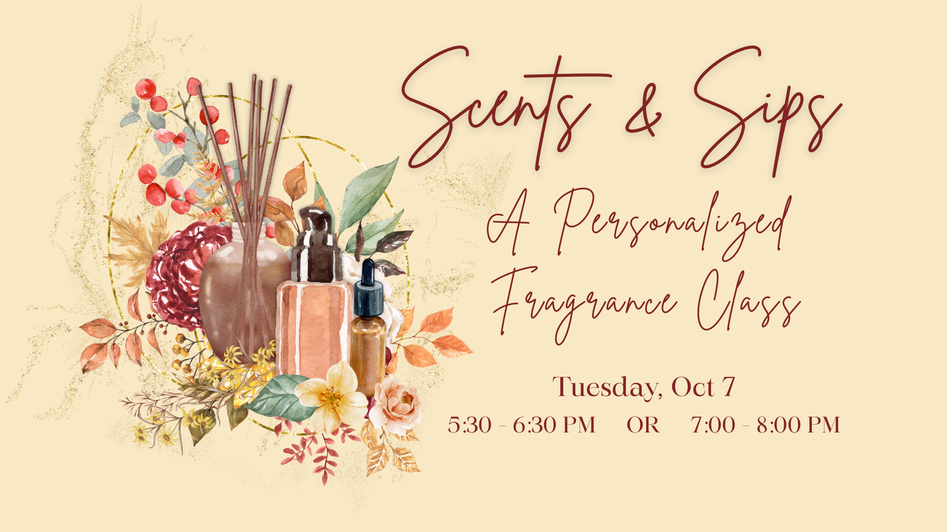 Scents & Sips - Perfume Mixology Classes at Firehouse Wine Cellars